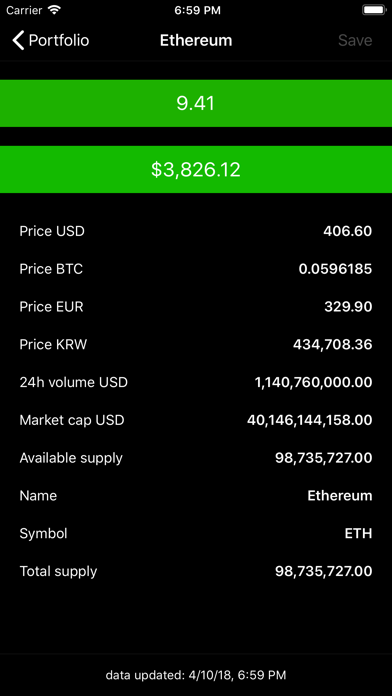 HODL - Crypto Portfolio Value screenshot 2