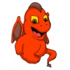 Red Baby Dragon Stickers