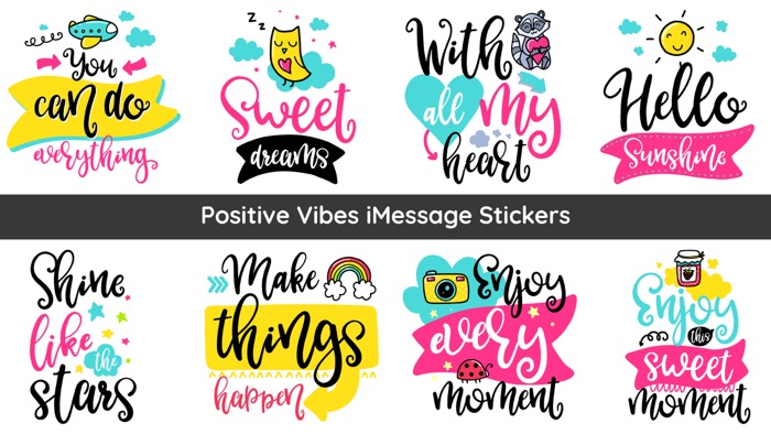 Positive Vibes Quotes Sticker
