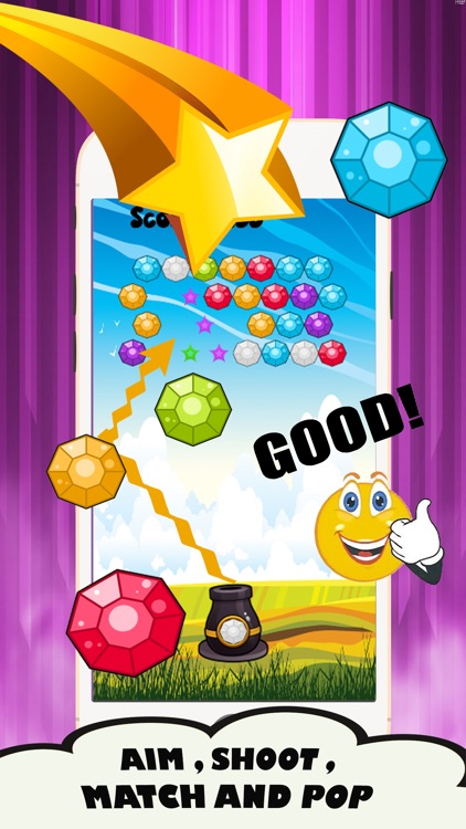 Diamond bubble mania: Bubbles ball shooter games