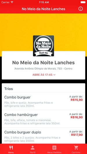 No Meio da Noite Lanches Delivery