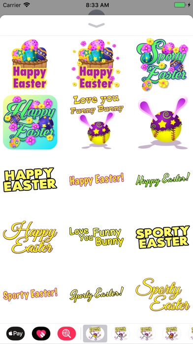 Easter Softball Stickers screenshot 3