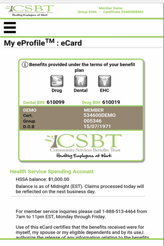 CSBT Mobile App screenshot 2