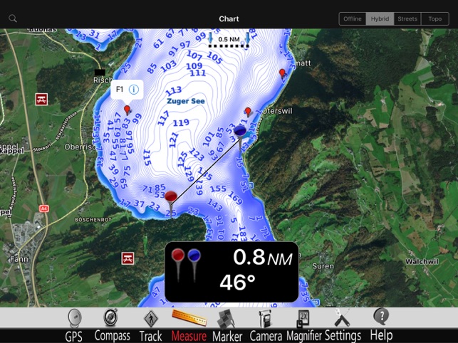 Zugersee Ägerisee Seekarte Pro(圖1)-速報App