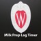 The app uses a push button interface to track the timing of the various stages of the milking procedure, with the flexibility to choose the stages and number of cows to time