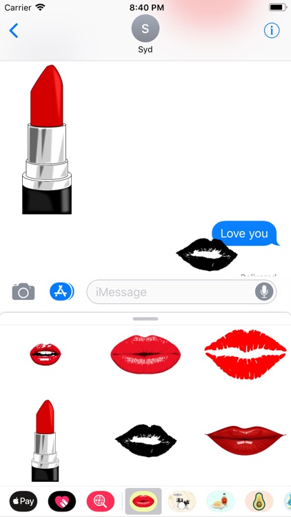 Kissing Smoochy Lips Stickers