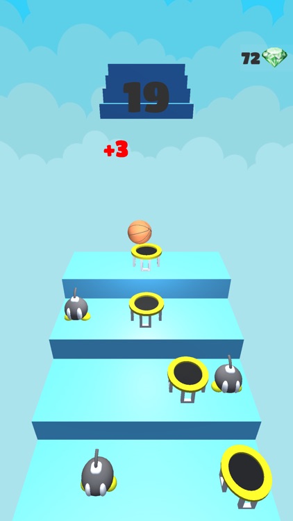 3D Dunk Stairs Trampoline Hoop screenshot-4