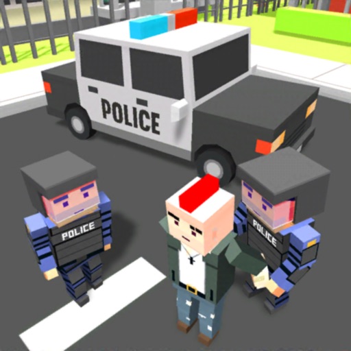 Blocky US Criminal Transport Icon