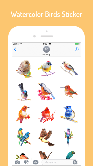 How to cancel & delete Watercolor Lovely Birds Sticke from iphone & ipad 1