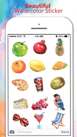 Watercolor Stickers Pack For iMessage(圖3)-速報App