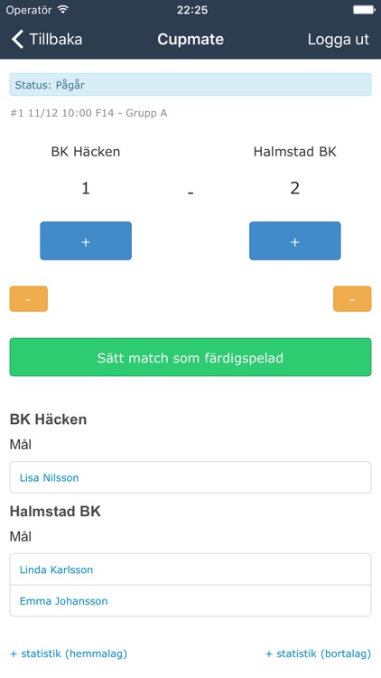 Resultat Rotebro Cup