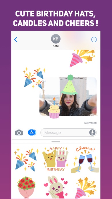 Happy Birthday Party Stickers screenshot 2