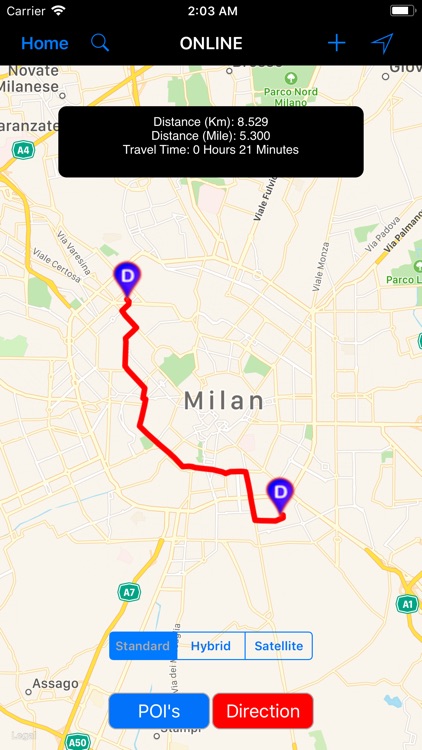 Milan (Italy) - Travel Map