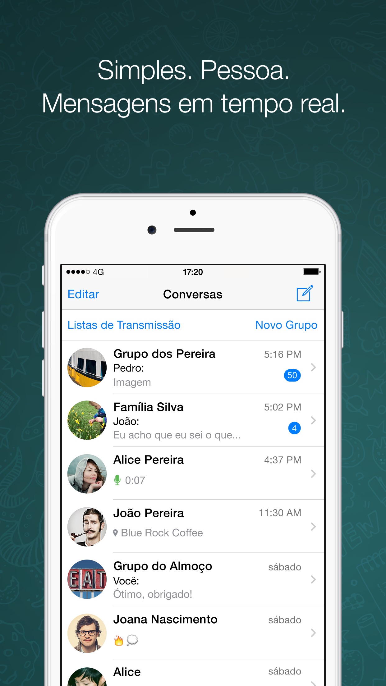 Screenshot do app WhatsApp Messenger