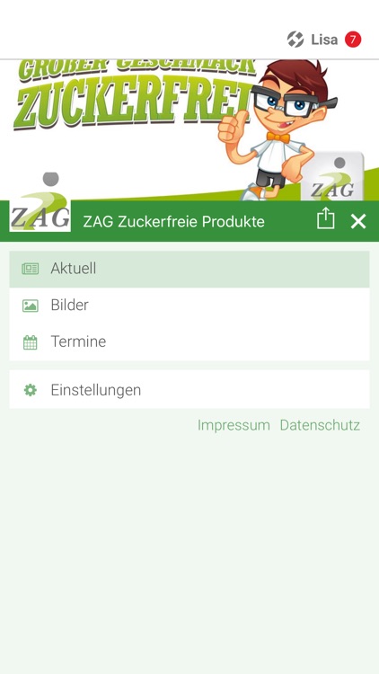 ZAG Zuckerfreie Produkte