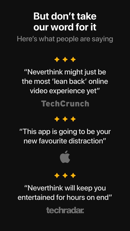 Neverthink: Handpicked videos screenshot-5