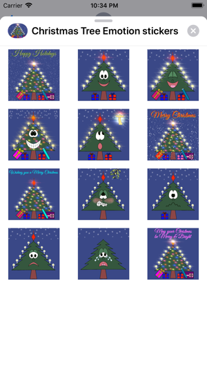 Christmas Tree Emotion sticker