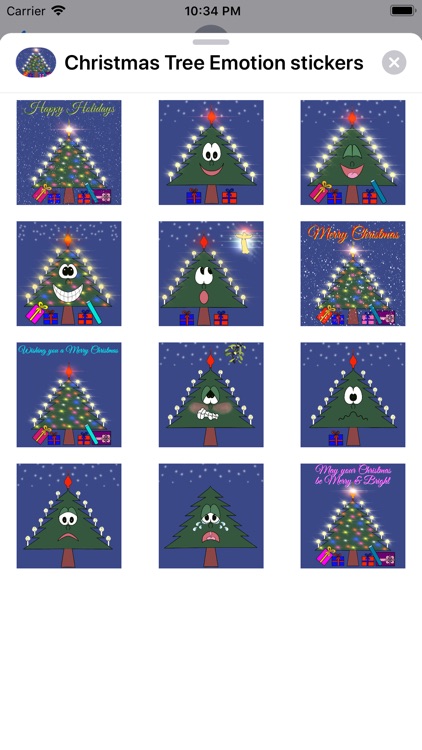 Christmas Tree Emotion sticker