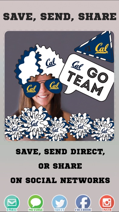 California Golden Bears PLUS Selfie Stickers screenshot 4