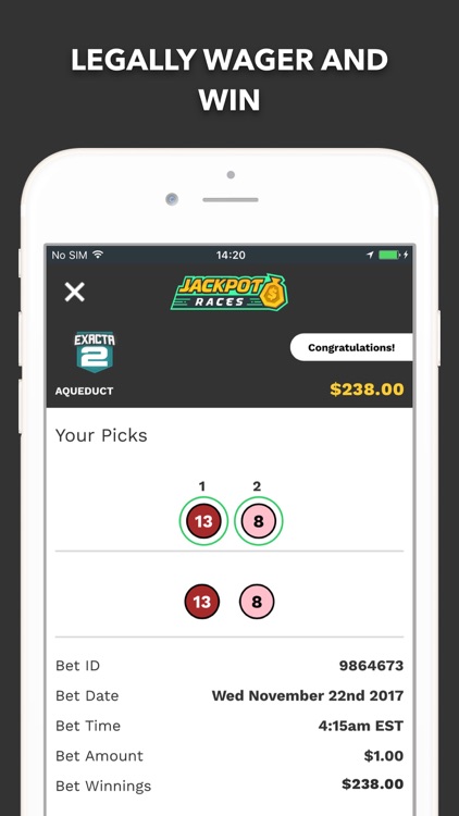 Jackpot Races Legal Horse Bets screenshot-4