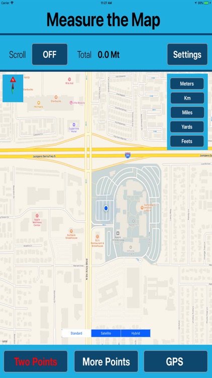 Area & Length Measuring on Map