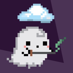 Kawaii Pixel Ghost Stickers