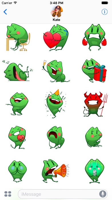 Cute Frog Emoji for message! screenshot 2