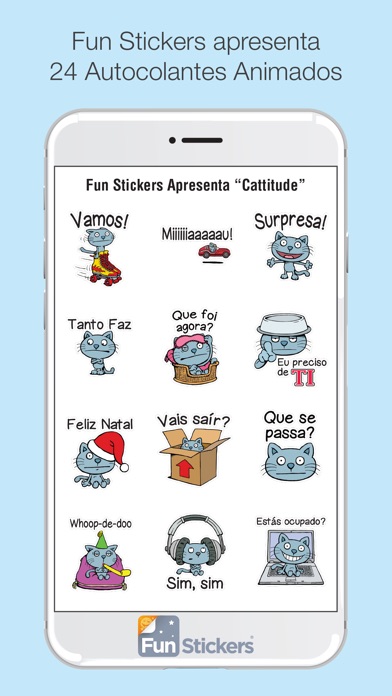 Cattitude Portuguese iSticker screenshot 3