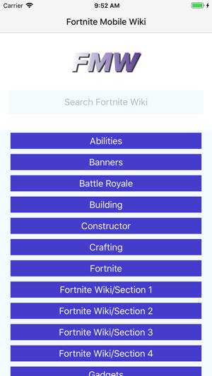 Mobile Wiki for Fortnite