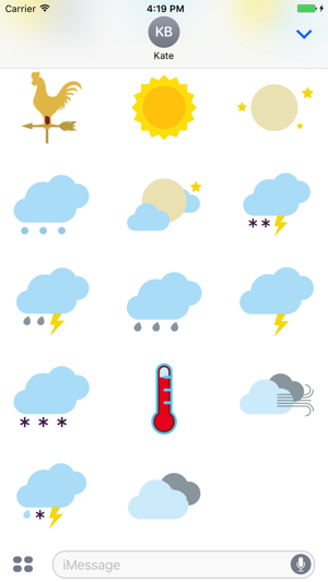 Weather sticker pack for iMessage(圖2)-速報App