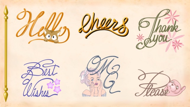 Cursive Script Stickers(圖2)-速報App