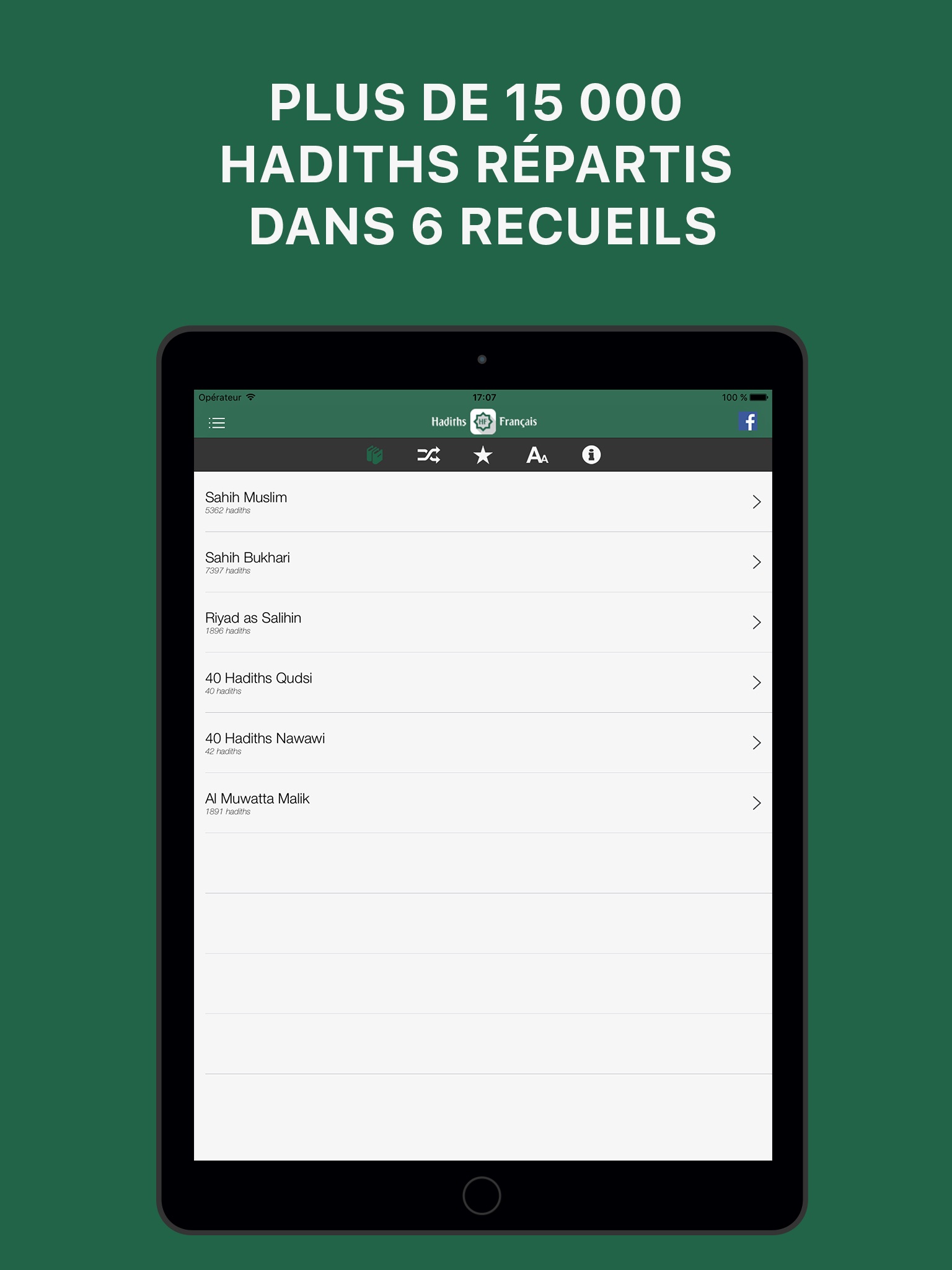Hadiths Français + Coran screenshot 2