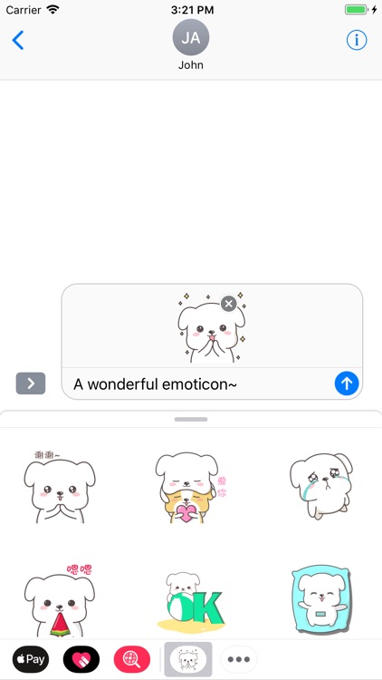 Cute Dog-Emoticon For iMessage