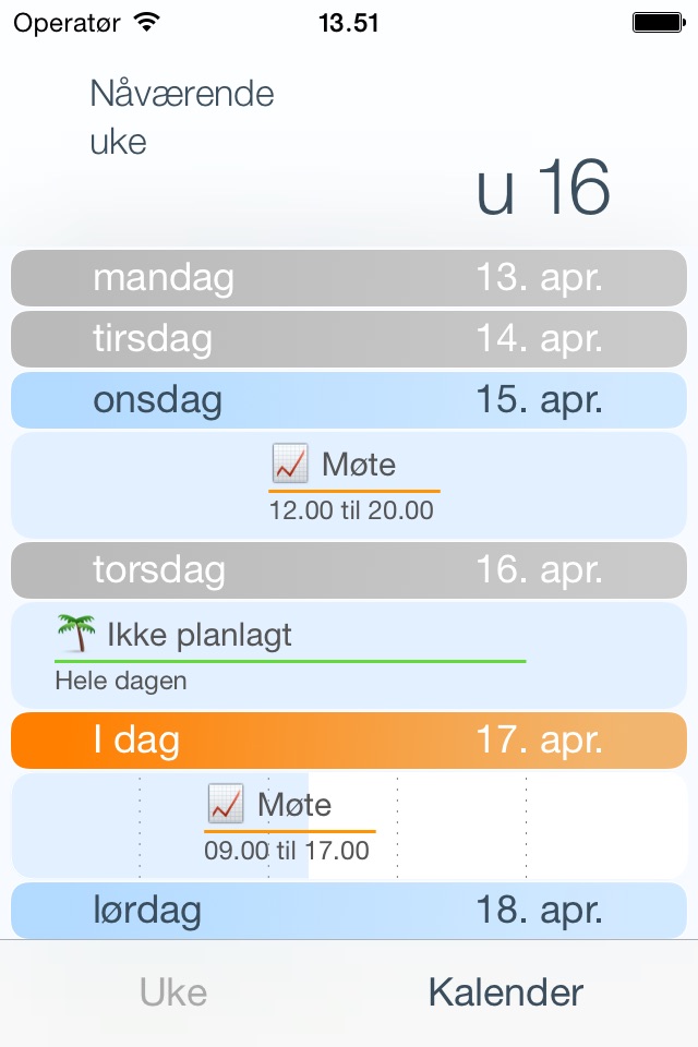 Min uke - norsk kalender screenshot 3
