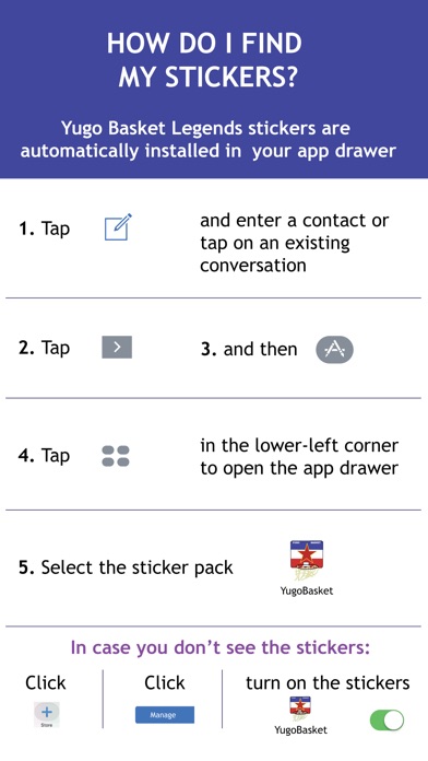Yugo Basket Legends Stickers screenshot 2