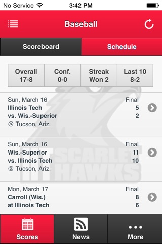 Scarlet Hawks Front Row screenshot 2