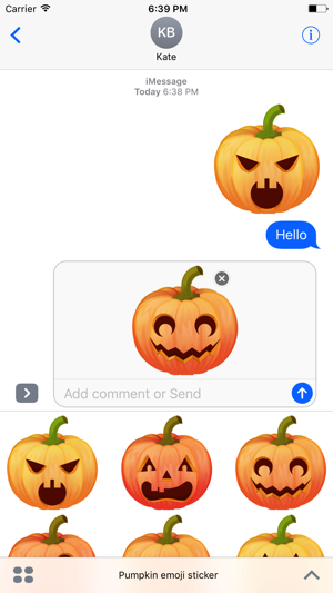 Pumpkin emoji sticker