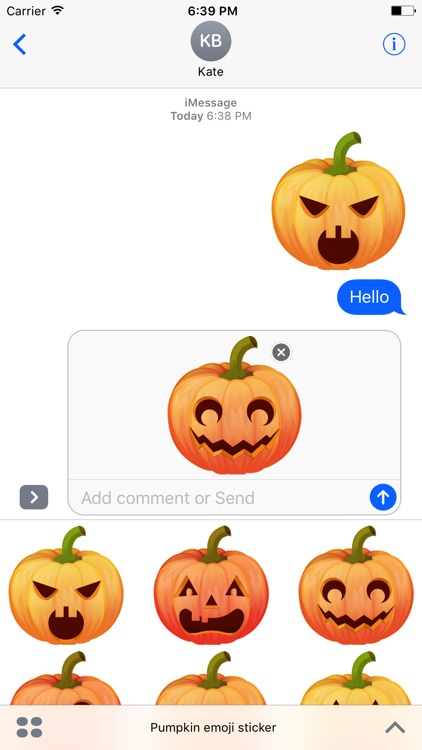 Pumpkin emoji sticker