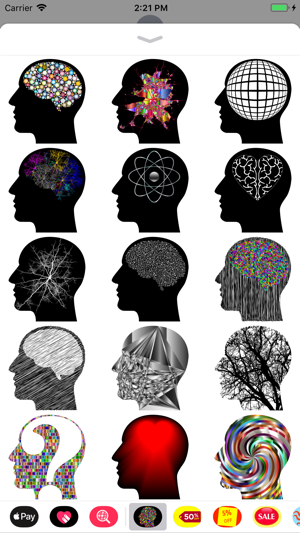 Cranial Abstract Art Stickers