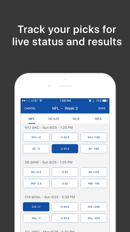 Sports Action - Live Odds & Bet Tracker