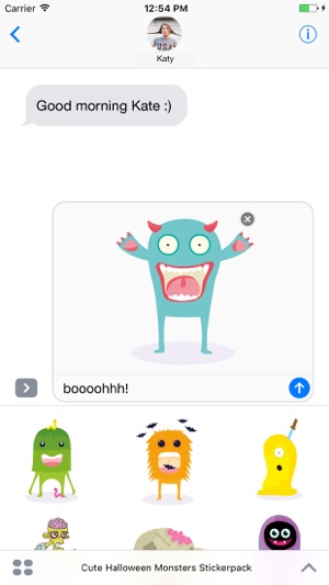 Cute Halloween Monsters Stickerpack