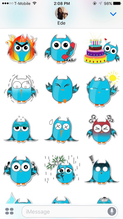 Blue Owl Fukuro Stickers