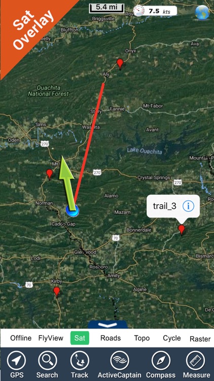 Ouachita National Forest gps and outdoor map