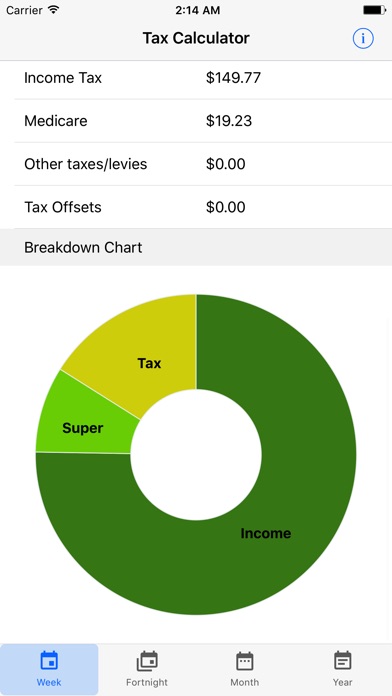 Aussie Taxes - ATO Income Tax Calculator screenshot 2