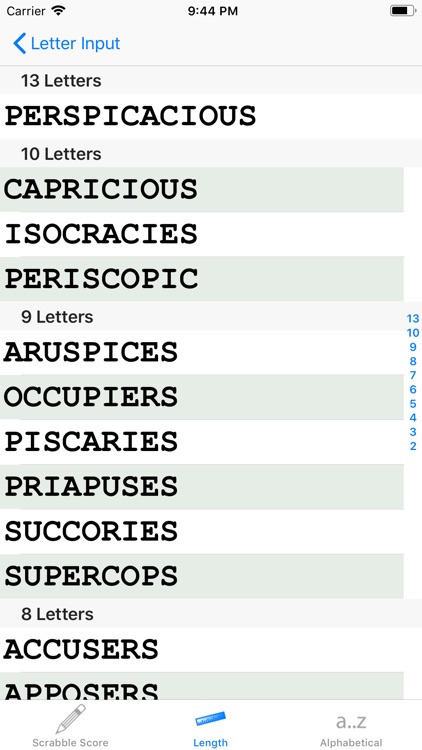 Word Finder With Letters