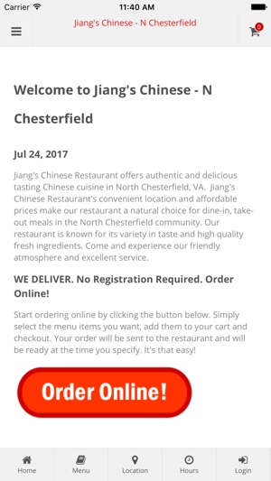 Jiang's Chinese North Chesterfield Online Ordering(圖1)-速報App