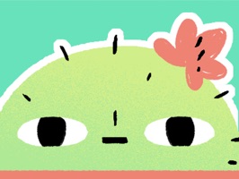 Express your rough days with these sad succulent stickers