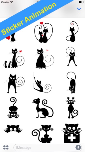 Sticker Black Cats for iMessage(圖1)-速報App