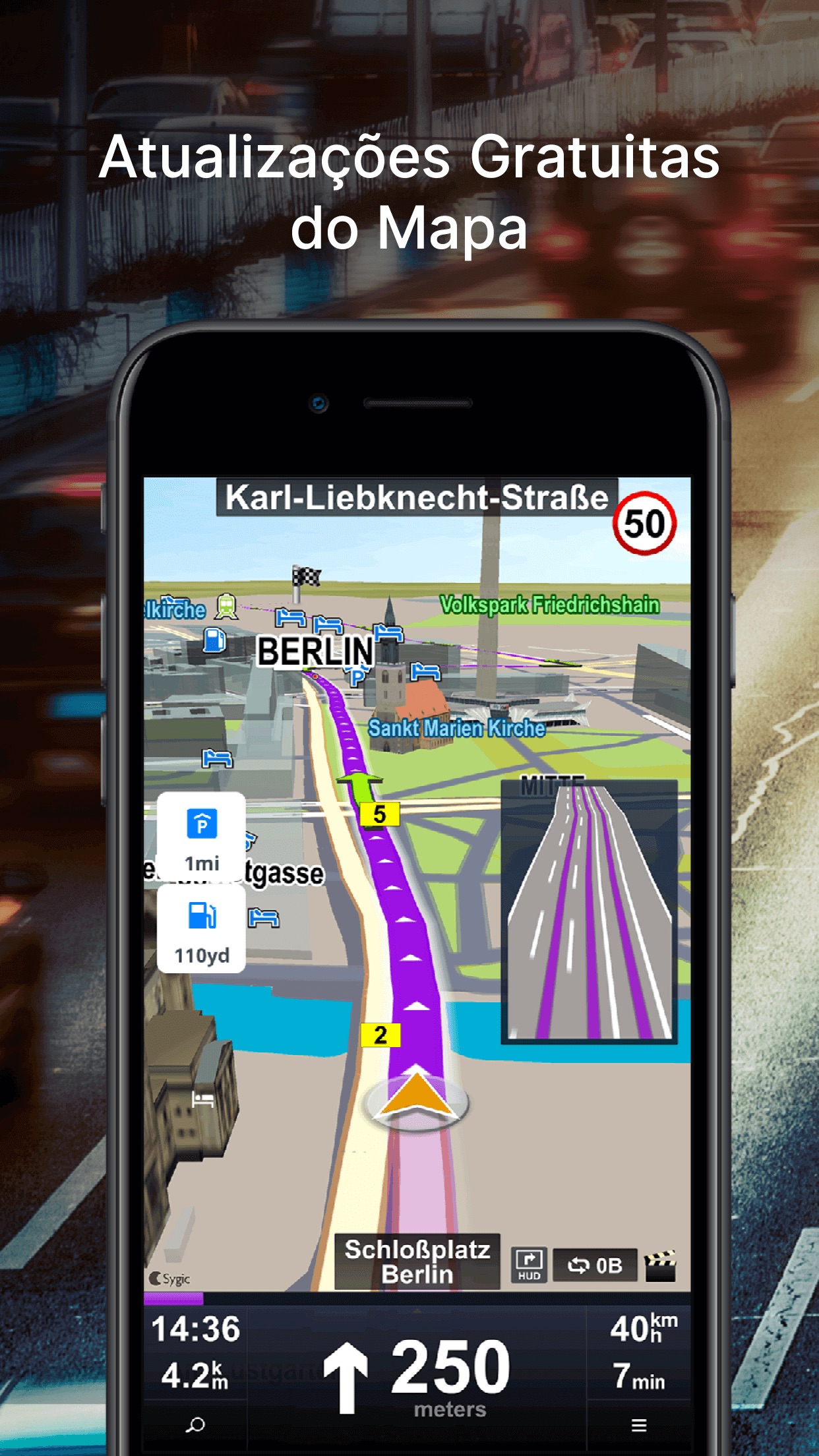 Screenshot do app Car Navigation: Maps & Traffic