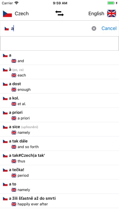 Czech/English Dictionary screenshot 3